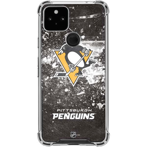 NHL Pittsburgh Penguins Frozen Google Pixel 5a 5G Clear Case